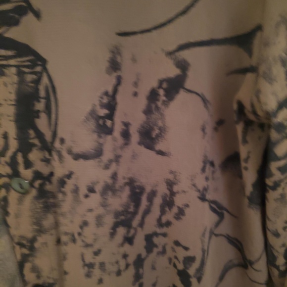 CHICO'S 100% NYLON BUTTON DOWN SHEER SWEATER - SIZE 3 (US L) - Picture 4 of 7